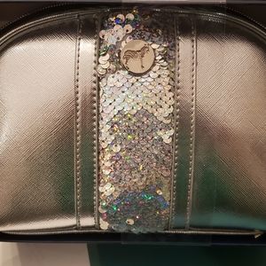 Silver make up bag or small clutch